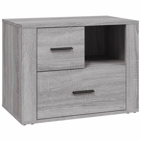 vidaXL Nachtkastje 60x36x45 cm bewerkt hout grijs sonoma eikenkleurig afbeelding2 - 1