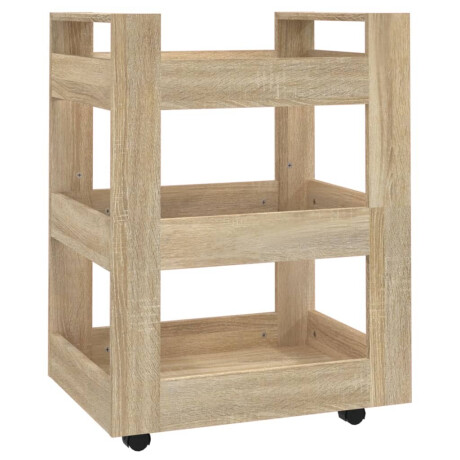 vidaXL Keukentrolley 60x45x80 cm bewerkt hout sonoma eikenkleurig afbeelding2 - 1