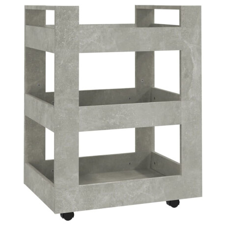 vidaXL Keukentrolley 60x45x80 cm bewerkt hout betongrijs afbeelding2 - 1