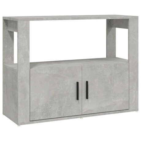 vidaXL Dressoir 80x30x60 cm bewerkt hout betongrijs afbeelding2 - 1
