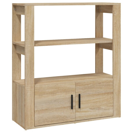 vidaXL Dressoir 80x30x90 cm bewerkt hout sonoma eikenkleurig afbeelding2 - 1