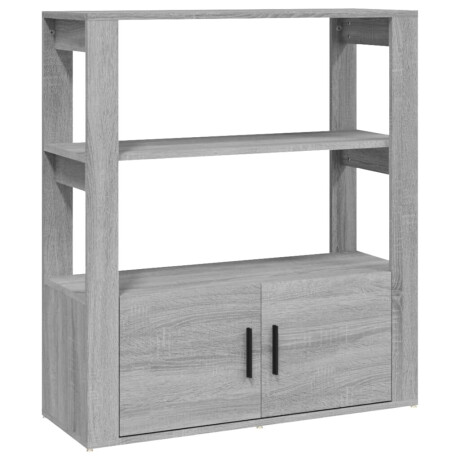 vidaXL Dressoir 80x30x90 cm bewerkt hout grijs sonoma eikenkleurig afbeelding2 - 1