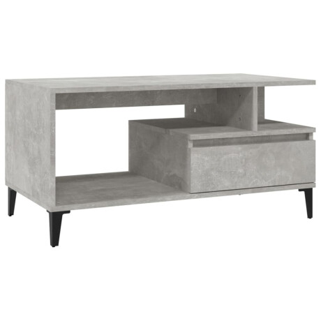 vidaXL Salontafel 90x49x45 cm bewerkt hout betongrijs afbeelding2 - 1