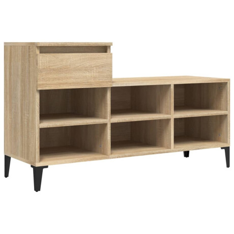 vidaXL Schoenenkast 102x36x60 cm bewerkt hout sonoma eikenkleurig afbeelding2 - 1