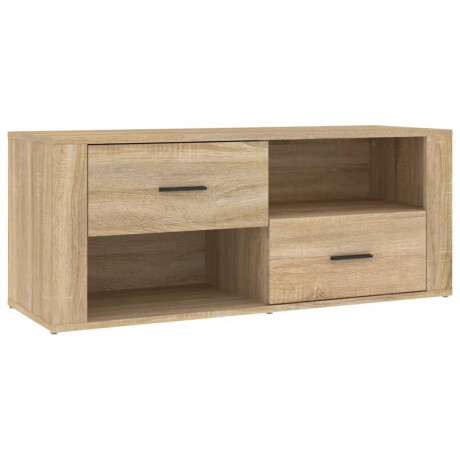 vidaXL Tv-meubel 100x35x40 cm bewerkt hout sonoma eikenkleurig afbeelding2 - 1