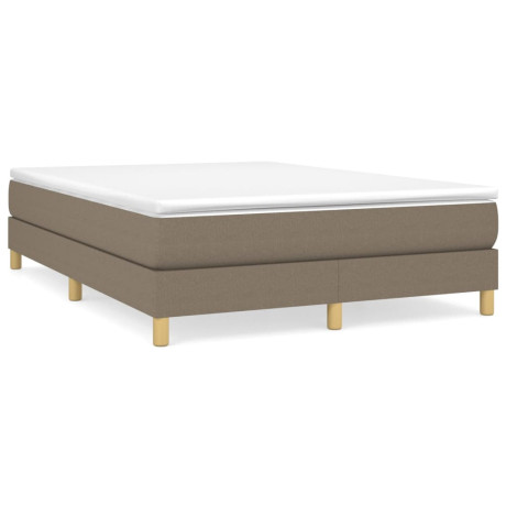 vidaXL Bedframe zonder matras stof taupe 140x200 cm afbeelding2 - 1