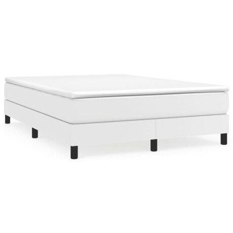 vidaXL Boxspring bed kunstleer wit 140x200 cm afbeelding2 - 1