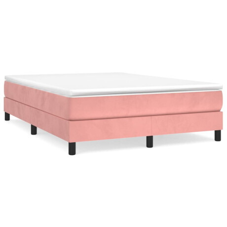vidaXL Bedframe fluweel roze 140x190 cm afbeelding2 - 1