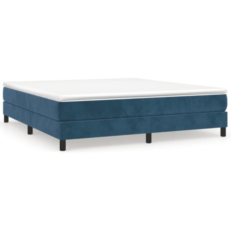 vidaXL Bedframe zonder matras 180x200 cm fluweel donkerblauw afbeelding2 - 1