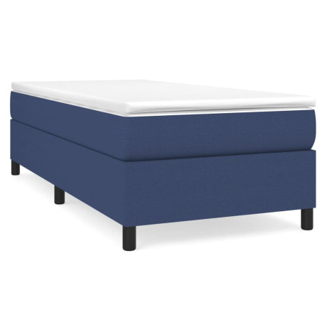 vidaXL Bedframe zonder matras 100x200 cm stof blauw afbeelding2 - 1