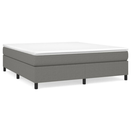 vidaXL Boxspring bed stof donkergrijs 160x200 cm afbeelding2 - 1