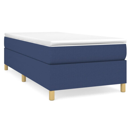 vidaXL Boxspring bed 90x200 cm stof blauw afbeelding2 - 1