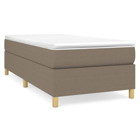 vidaXL Bedframe zonder matras 100x200 cm stof taupe afbeelding2 - 1