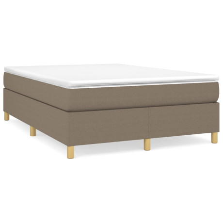 vidaXL Bedframe zonder matras stof taupe 140x200 cm afbeelding2 - 1