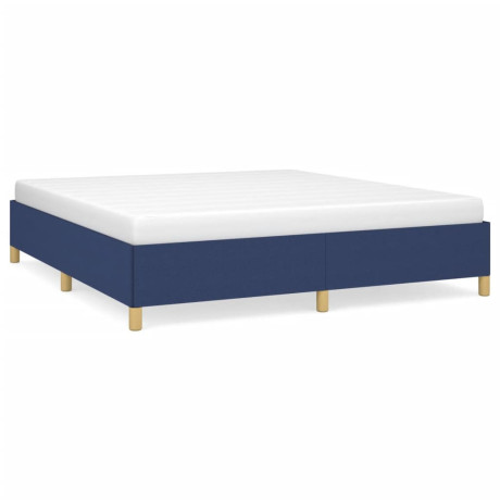 vidaXL Bedframe zonder matras stof blauw 160x200 cm afbeelding2 - 1