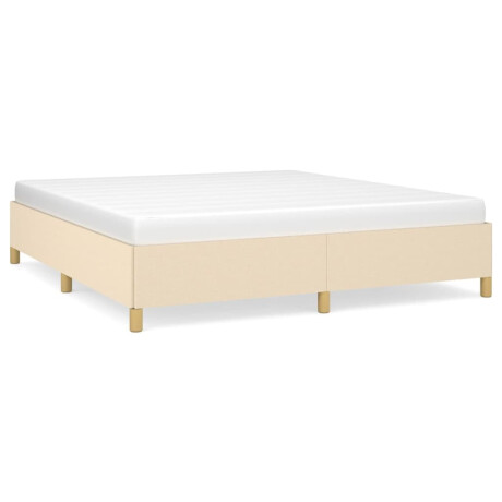vidaXL Bedframe zonder matras stof crèmekleurig 180x200 cm afbeelding2 - 1