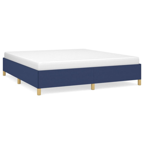 vidaXL Bedframe zonder matras stof blauw 180x200 cm afbeelding2 - 1