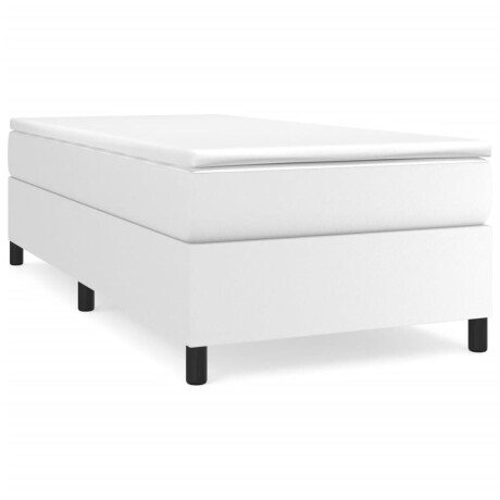 vidaXL Bedframe kunstleer wit 90x200 cm afbeelding2 - 1