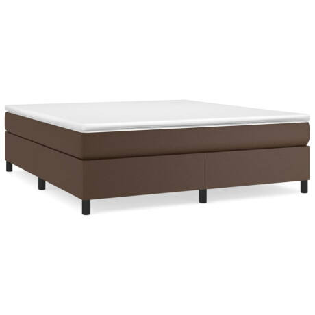 vidaXL Boxspring bed kunstleer bruin 180x200 cm afbeelding2 - 1