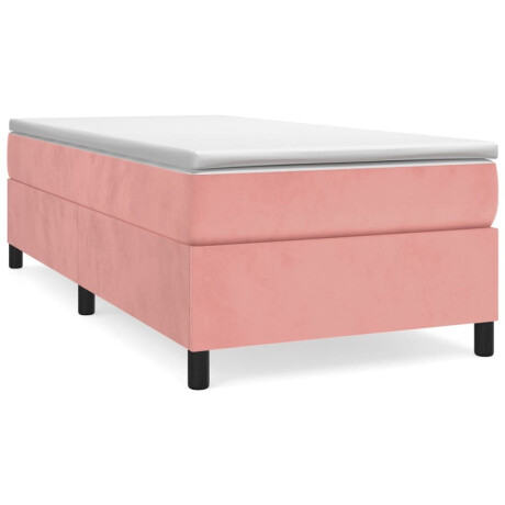 vidaXL Boxspring bed fluweel roze 100x200 cm afbeelding2 - 1