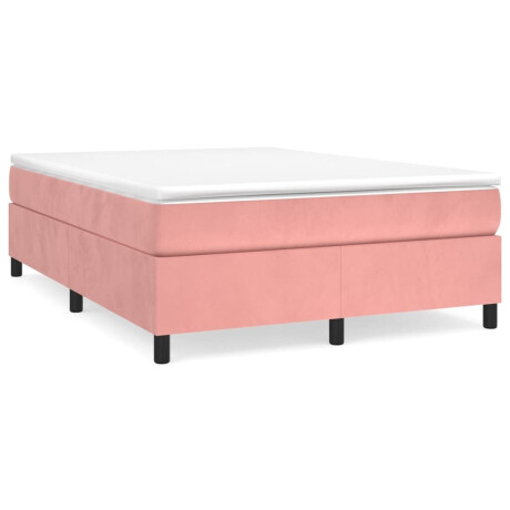 vidaXL Bedframe fluweel roze 140x190 cm afbeelding2 - 1