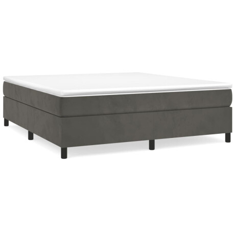 vidaXL Boxspring bed 160x200 cm fluweel donkergrijs afbeelding2 - 1