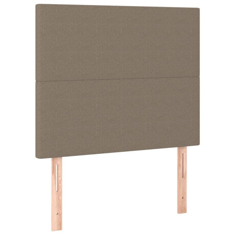 vidaXL Hoofdborden 2 st 90x5x78/88 cm stof taupe afbeelding2 - 1