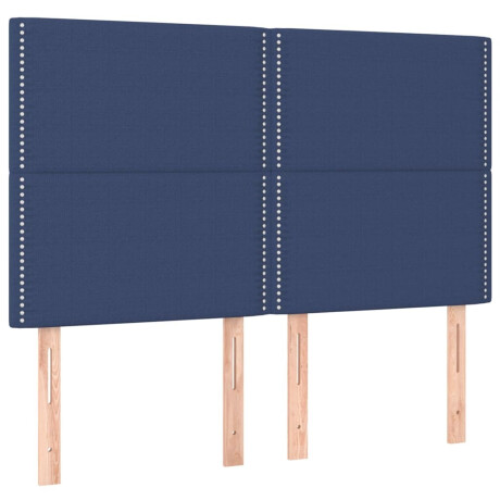 vidaXL Hoofdborden 4 st 72x5x78/88 cm stof blauw afbeelding2 - 1