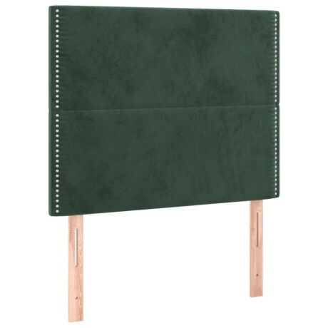vidaXL Hoofdborden 2 st 80x5x78/88 cm fluweel donkergroen afbeelding2 - 1