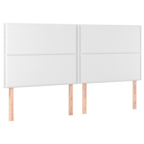 vidaXL Hoofdborden 4 st 80x5x78/88 cm kunstleer wit afbeelding2 - 1