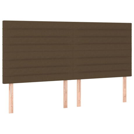 vidaXL Hoofdbord donkerbruin 180x5x118/128 cm stof afbeelding2 - 1
