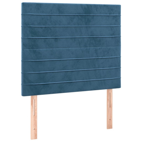 vidaXL Hoofdborden 2 st 100x5x78/88 cm fluweel donkerblauw afbeelding2 - 1