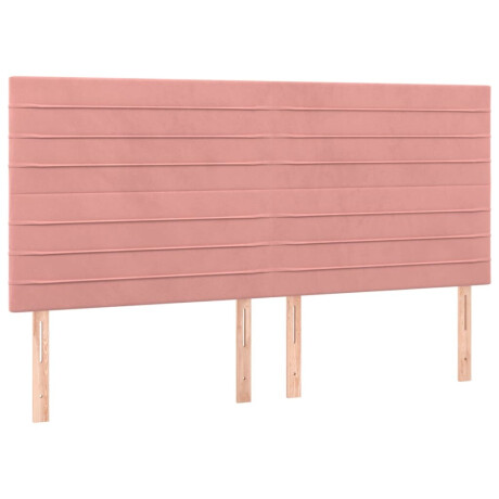 vidaXL Hoofdborden 4 st 100x5x78/88 cm fluweel roze afbeelding2 - 1