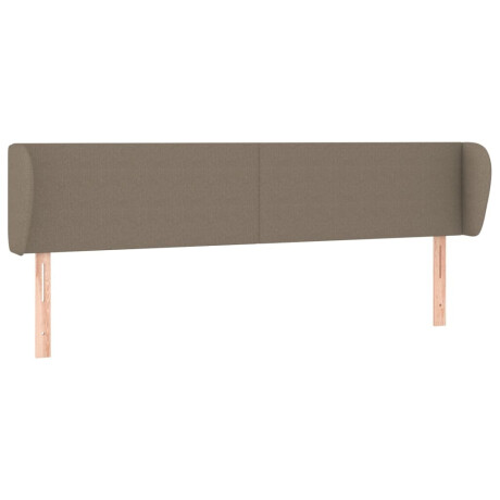 vidaXL Hoofdbord met randen 183x23x78/88 cm stof taupe afbeelding2 - 1