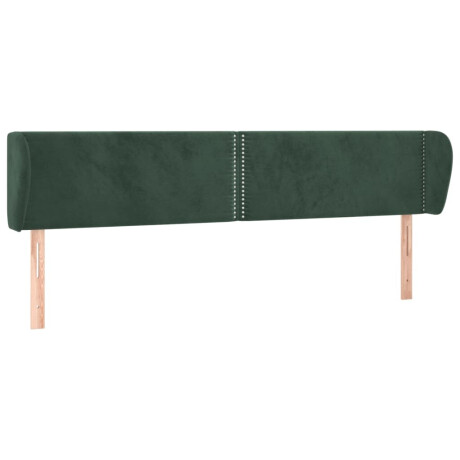 vidaXL Hoofdbord met randen 163x23x78/88 cm fluweel donkergroen afbeelding2 - 1