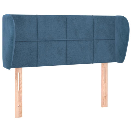 vidaXL Hoofdbord met randen 93x23x78/88 cm fluweel donkerblauw afbeelding2 - 1