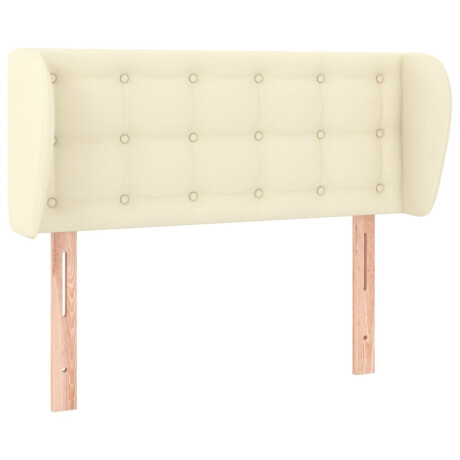 vidaXL Hoofdbord met randen 93x23x78/88 cm kunstleer crèmekleurig afbeelding2 - 1