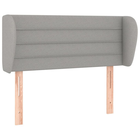 vidaXL Hoofdbord met randen 93x23x78/88 cm stof lichtgrijs afbeelding2 - 1