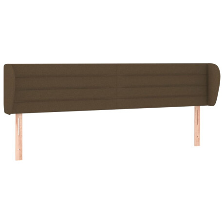 vidaXL Hoofdbord met randen 183x23x78/88 cm stof donkerbruin afbeelding2 - 1