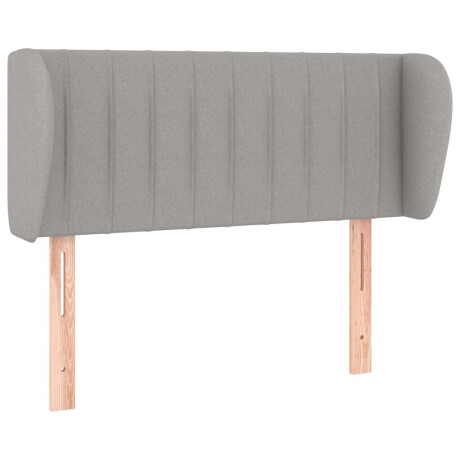 vidaXL Hoofdbord met randen 103x23x78/88 cm stof lichtgrijs afbeelding2 - 1