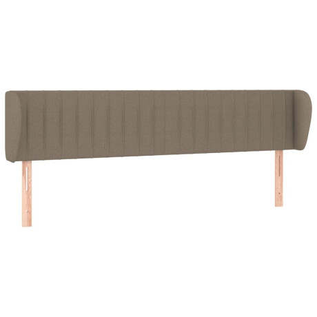 vidaXL Hoofdbord met randen 163x23x78/88 cm stof taupe afbeelding2 - 1