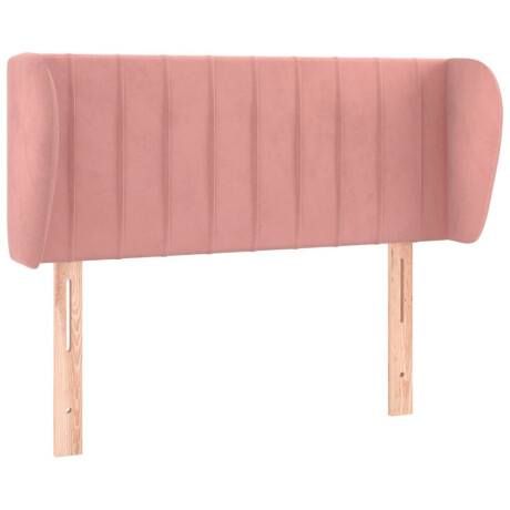 vidaXL Hoofdbord met randen 103x23x78/88 cm fluweel roze afbeelding2 - 1