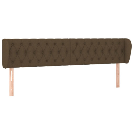 vidaXL Hoofdbord met randen 203x23x78/88 cm stof donkerbruin afbeelding2 - 1