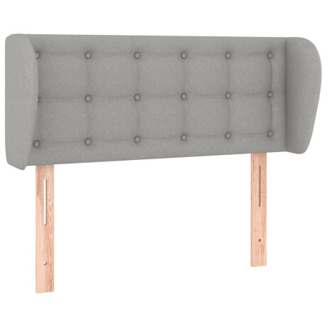 vidaXL Hoofdbord met randen 83x23x78/88 cm stof lichtgrijs afbeelding2 - 1