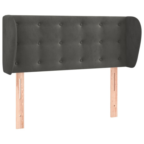 vidaXL Hoofdbord met randen 83x23x78/88 cm fluweel donkergrijs afbeelding2 - 1