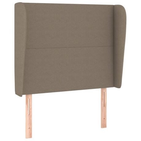 vidaXL Hoofdbord met randen 93x23x118/128 cm stof taupe afbeelding2 - 1