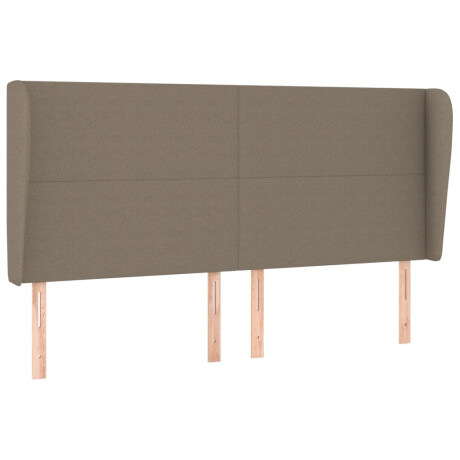 vidaXL Hoofdbord met randen 183x23x118/128 cm stof taupe afbeelding2 - 1