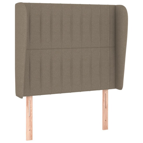 vidaXL Hoofdbord met randen 83x23x118/128 cm stof taupe afbeelding2 - 1