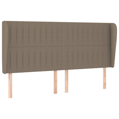 vidaXL Hoofdbord met randen 163x23x118/128 cm stof taupe afbeelding2 - 1