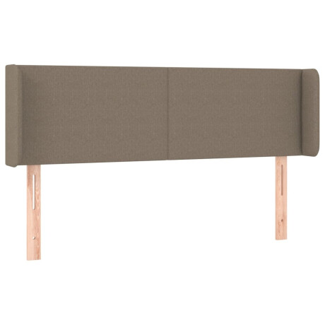 vidaXL Hoofdbord met randen 147x16x78/88 cm stof taupe afbeelding2 - 1